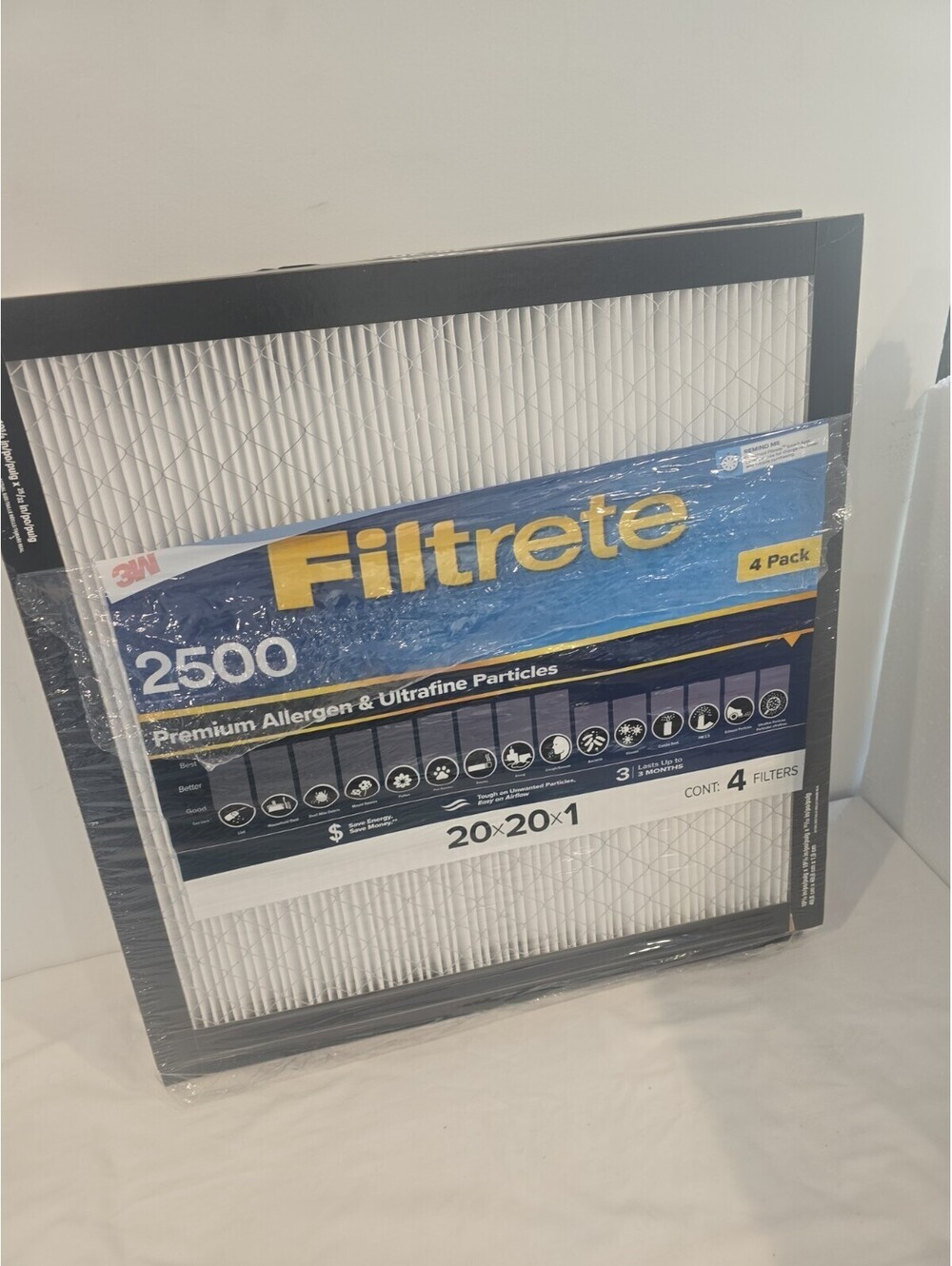 3M Filtrete 2500 Premium Allergen & Ultrafine Particles Air Filters, factory pac